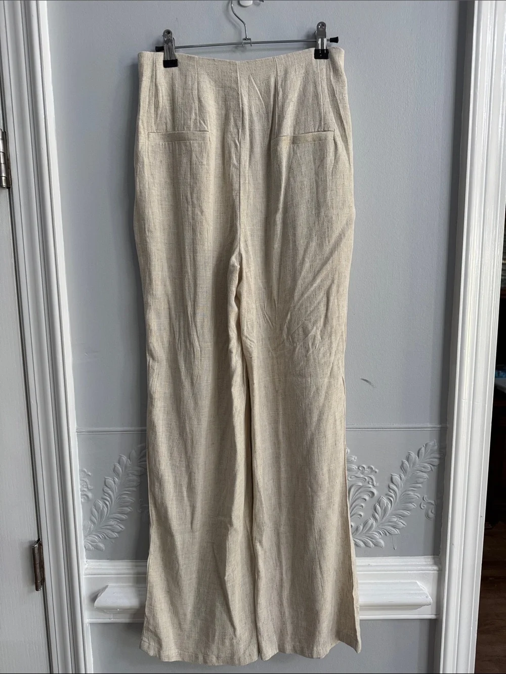 NWOT Womens Linen-Blend Tan Chinos — Lightweight Straight Fit